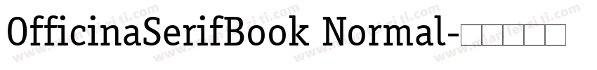 OfficinaSerifBook Normal字体转换